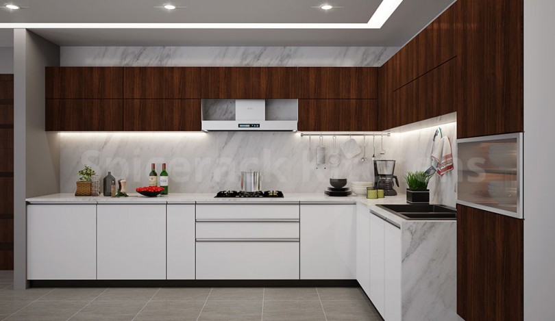 Sky Blue Color Kitchen