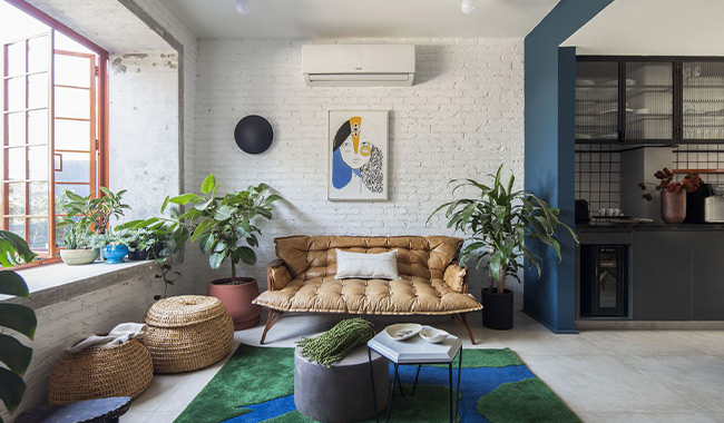Eclectic Urban Oasis Living Room