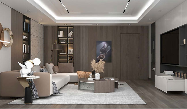 Contemporary Elegance with Neutral Tones Living Room