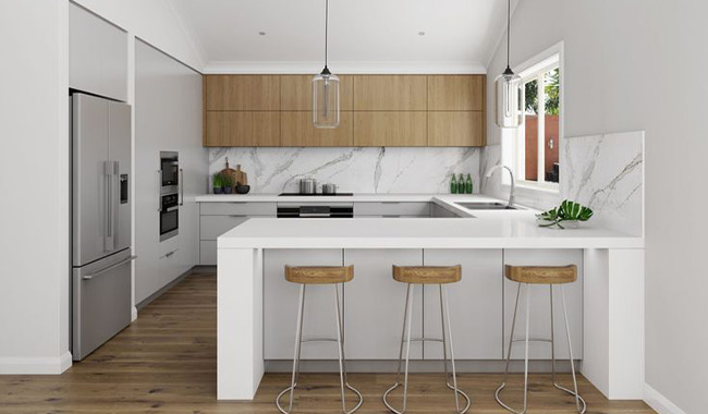 Contemporary U-Shaped Kitchen