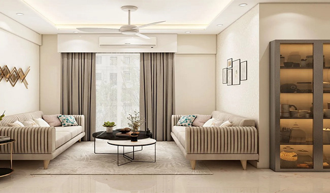 Modern Minimalist Serenity Living Room